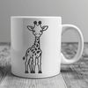 Tall Wonders of the Wild A high-quality digital illustration of a tall giraffe with long neck and legs.
