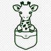 Free SVG Clipart Animal Graphic An illustration of a giraffe, a common safari animal native to Africa.