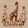 A beautiful savannah creature illustration A high-quality illustration of a giraffe in a savannah environment, suitable for vector graphics projects.