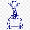 Wildlife Wonder Giraffe Illustration A realistic illustration of a giraffe standing in a natural habitat.