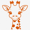 Savanna Icon SVG A tall, spotted savanna-dwelling mammal with a long neck.