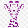 Giraffe in Frames A stylized illustration of a giraffe wearing glasses, suitable for vector art projects.