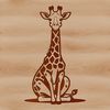 Giraffe in the Wild Vector illustration of a giraffe in a safari setting.