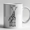 Giraffe Illustration SVG A high-resolution digital illustration of a giraffe, suitable for editing in vector graphics software.