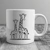 Beautiful Giraffe Vector Illustration An illustration of a giraffe's head and neck in a detailed vector format.