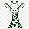 Free Giraffe Clip Art A high-quality SVG illustration of a standing giraffe with long neck and legs.