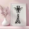 Vector Giraffe Design A high-quality illustration of a giraffe, suitable for digital design and crafting projects.