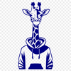 Stylized Giraffe Illustration in Vector Format A stylized illustration of a giraffe in vector format.