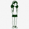 Beautiful Cartoon Character Design A young girl character illustrated in vector format.