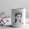 Free Vector Image of a Female Character A young female character depicted in a royal attire, suitable for various design projects.