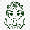 A digital illustration of a young female princess character in a regal pose.