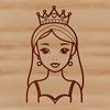SVG princess clip art design with detailed graphics