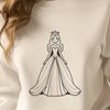 Young Royal Woman in Elegant Surroundings An illustration of a young female princess in a regal setting.