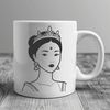 Royal Girl Portrait An illustrated portrait of a girl in a royal costume, created as a scalable graphic for various applications.