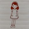 A young female figure designed as vector art for various uses.
