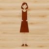 Simple Female Silhouette in Vector Design A young female figure in a simple design, created as an SVG vector graphic.