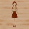 A digital illustration of a young girl in SVG format suitable for cutting machines and design software.