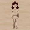 A young female figure in vector format, ideal for digital and commercial applications.