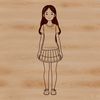 An SVG file featuring an outline-style drawing of a female figure.
