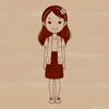 A young female figure created as vector art in SVG format.