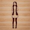 A young female character in a simple design, suitable for cutting machines or laser cutters.