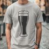 Beautiful Vector Beer Illustration A clear glass containing a frothy pint of beer, ideal for vector art projects.