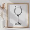 Wine Bottle Graphic SVG File A detailed illustration of a glass filled with red wine, perfect for vector art and graphic design projects.