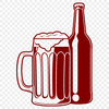 Free SVG Beer Clip Art Design A stylized illustration of a glass containing beer, suitable for crafting and DIY projects.