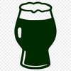 Foamy Glass SVG Design A stylized illustration of a beer glass filled with a foamy head, designed as vector art for commercial or personal use.