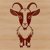 An illustration of a goat, suitable for vector art designs and printables.