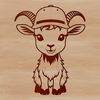 Farm Animal SVG Clip Art Design Illustration of a goat, vector graphic design suitable for various applications including Cricut cutting machine stencils.
