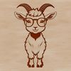 A single goat standing on a grassy field.
