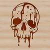 Dripping Skull Graphic A graphic representation of a dripping skull, suitable for digital design and cutting projects.