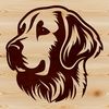 Golden Retriever Head Illustration A high-quality vector illustration of a Golden Retriever's head, suitable for various design applications.