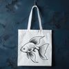 A stylized illustration of a goldfish, suitable for digital design and crafting.