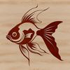 Free Goldfish Clip Art Vector A colorful illustration of a goldfish swimming in water, suitable for personal or commercial design projects.