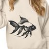 Detailed Vector Goldfish Graphic A detailed illustration of a goldfish in various colors and patterns.
