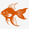 Beautiful Cartoon Goldfish Design An SVG vector design featuring a colorful goldfish as a clip art element.