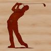 Golf Club Icon in Simple Vector Design Golf equipment icon featuring a club and ball in a vector design.