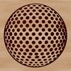 Golf Ball Illustration SVG A simple illustration of a golf ball on the green, designed as a vector graphic.