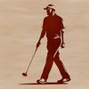 Free SVG Golf Clip Art Design Illustration of a golf club with a ball on the tee, designed as a vector graphic for various uses.
