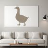 Vector illustration of a single goose in silhouette form