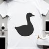 A simple line drawing of a Goose in vector format.