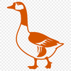 An isolated SVG design featuring a single goose, suitable for cutting or engraving projects.
