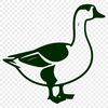 A digital illustration of a goose in vector format.