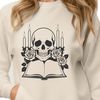 Gothic Skull Design with Intricate Patterns A stylized gothic skull design with intricate details and ornate patterns.
