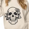 Beautiful Gothic Style Skull Clip Art A detailed illustration of a Gothic-style skull with intricate details and ornate design.