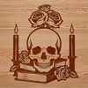 Beautiful Victorian-Style Skull Artwork Gothic-style skull illustration with ornate details
