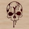 Dark Symbol SVG Clip Art A dark Gothic-inspired design featuring a dripping skull symbol, suitable for vector art projects.
