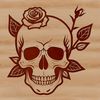 Dark Beauty SVG Icon A digital illustration of a Gothic-style skull, suitable for vector graphics and design projects.